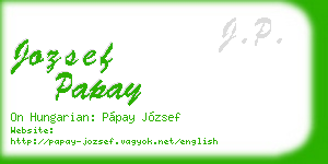 jozsef papay business card